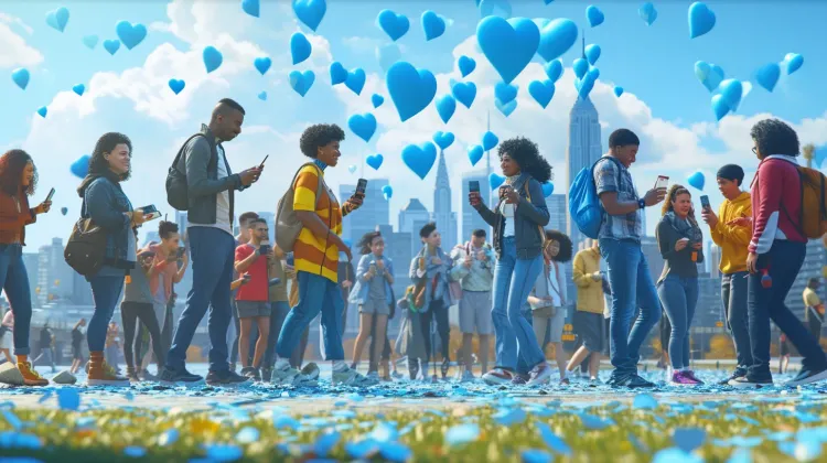 Blue Heart Emoji in Popular Culture and Awareness Campaigns
