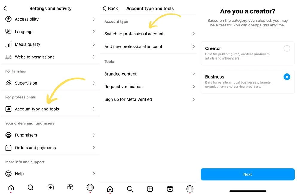 How to Switch to a Business or Creator Account on Instagram?