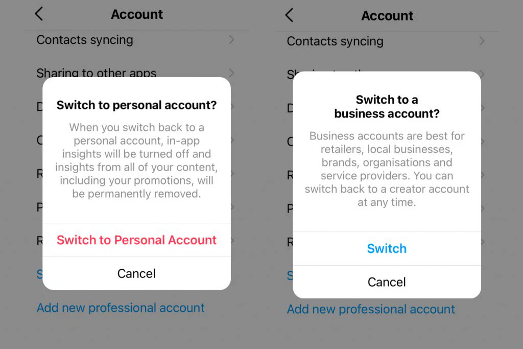 Should You Switch From a Professional to a Personal Account?