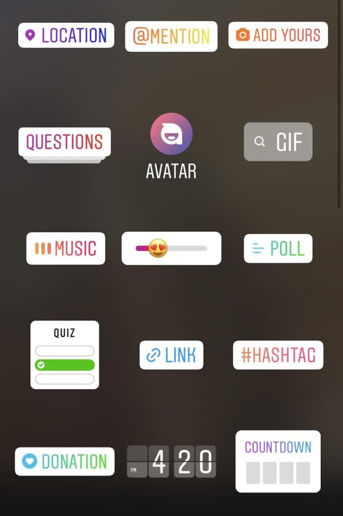 Most Popular Types Of Instagram Stickers