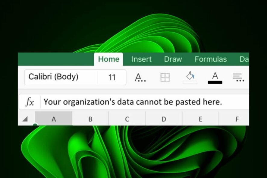 What Is the “Your Organization’s Data Cannot be Pasted Here” Error?