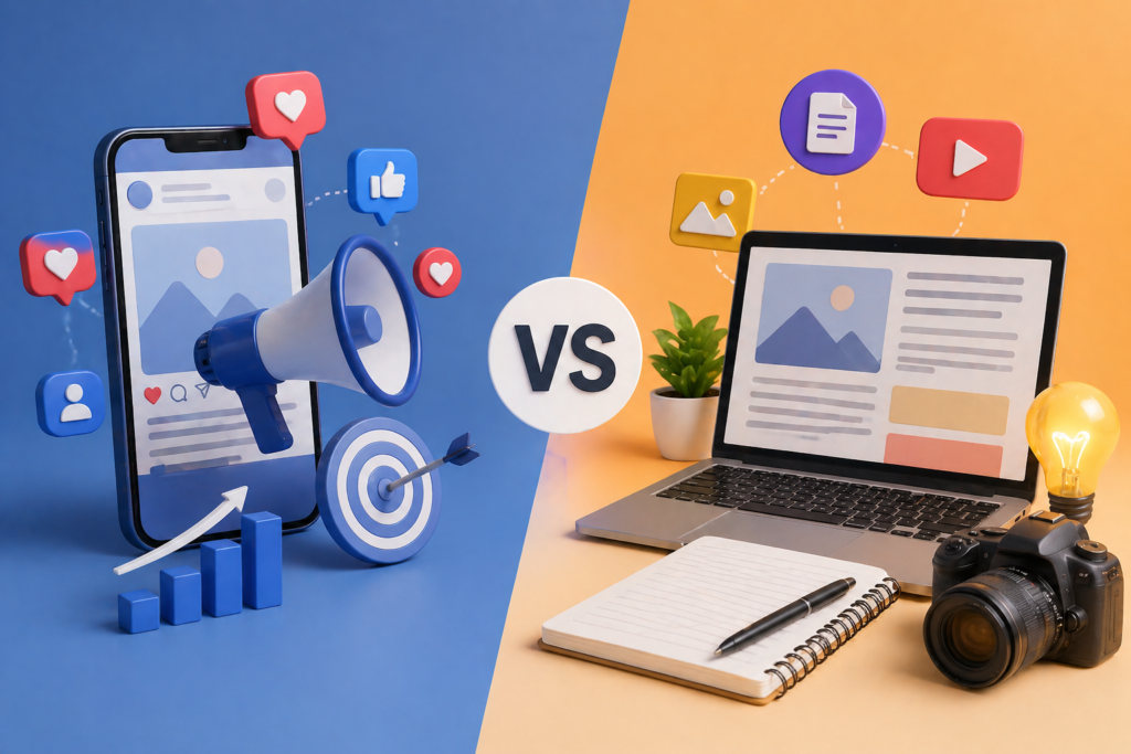Social Media Marketing vs Content Marketing